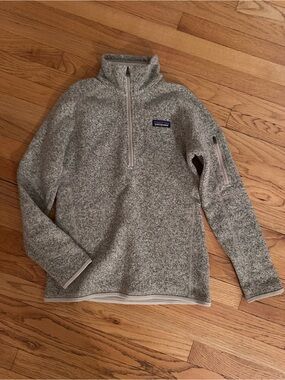 Patagonia Beige Heathered Half-Zip Better Sweater